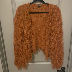 Rust windsor cropped shag jacket